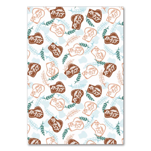 Delicious Wheat Bread Toast Mönster Bordsnummer (Framsidan)