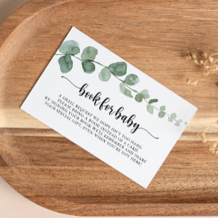Delight Eucalyptus Baby Shower Bok-begäran Tilläggskort