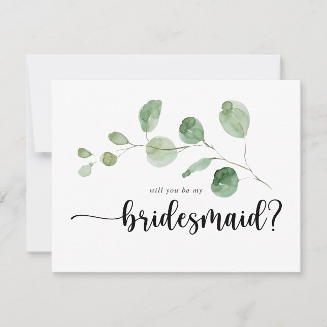 Delight Eucalyptus Bridesmaid Frieri anteckningsko Anteckningskort (Framsida)