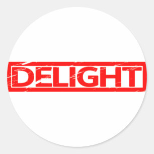 Delight Frimärke Runt Klistermärke