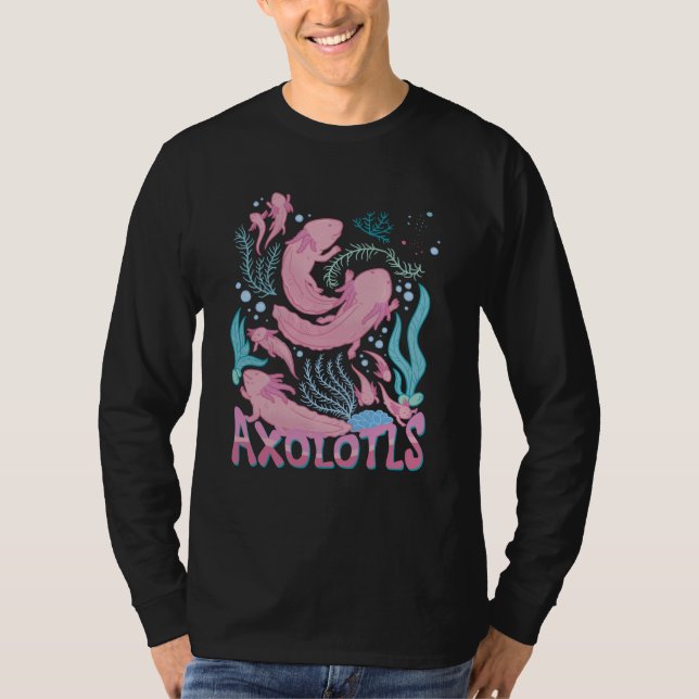 Delightful Cheerful Axolotl Quote T Shirt (Framsida)