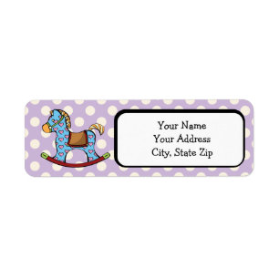 Delightful Hearts Rocking Horse Adressetikett Returadress Etikett