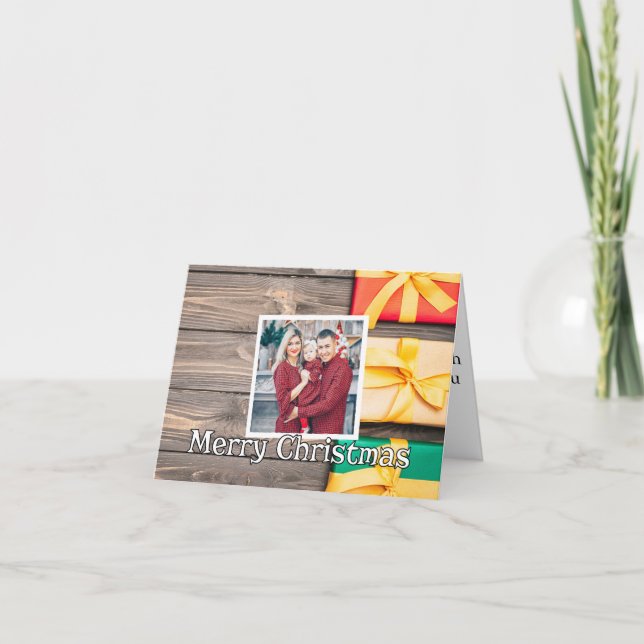 Delightful Holiday Photo Template Merry Christmas Helgkort (Framsida)