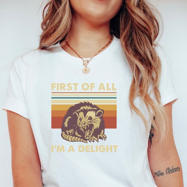 Delightful Possum Retro; Funny Summer Statement  T Shirt (Skapare uppladdad)