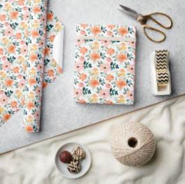 Delightful Sunset Bouquet Wrapping Paper Presentpapper