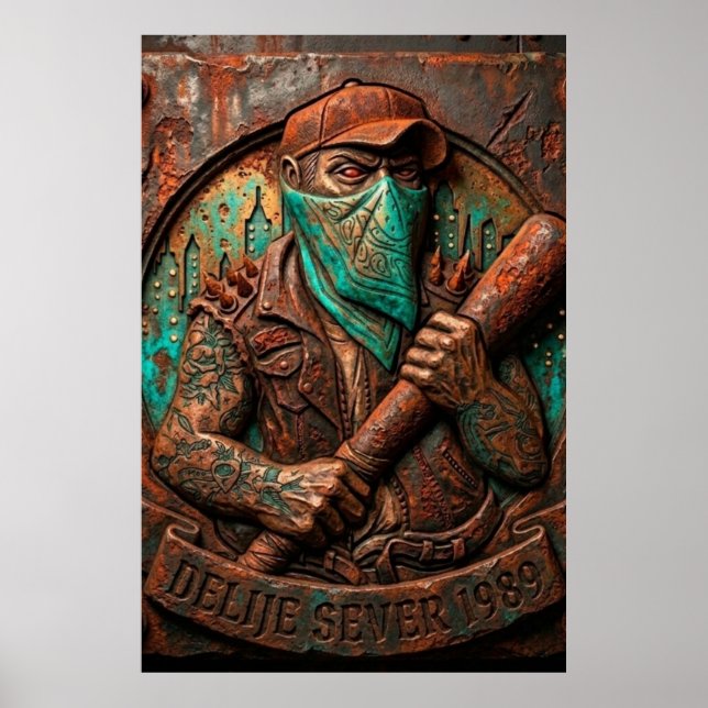 Delije Sever 1989 Präglad Poster (Framsidan)