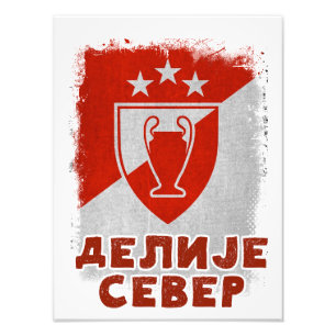 Delije Sever Crvena Zvezda Beograd Trophy 1991 Fototryck