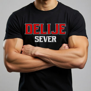 Delije Sever Crveno Beli T Shirt