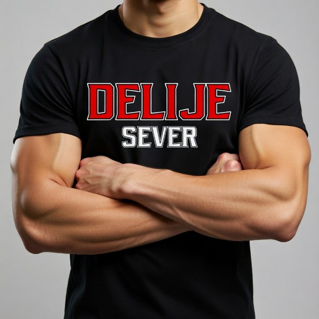 Delije Sever Röd Vita  T Shirt (Skapare uppladdad)