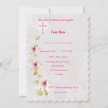 Delikant Elegance acrylic baptism-inbjudan