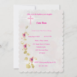 Delikant Elegance acrylic baptism-inbjudan Inbjudningar