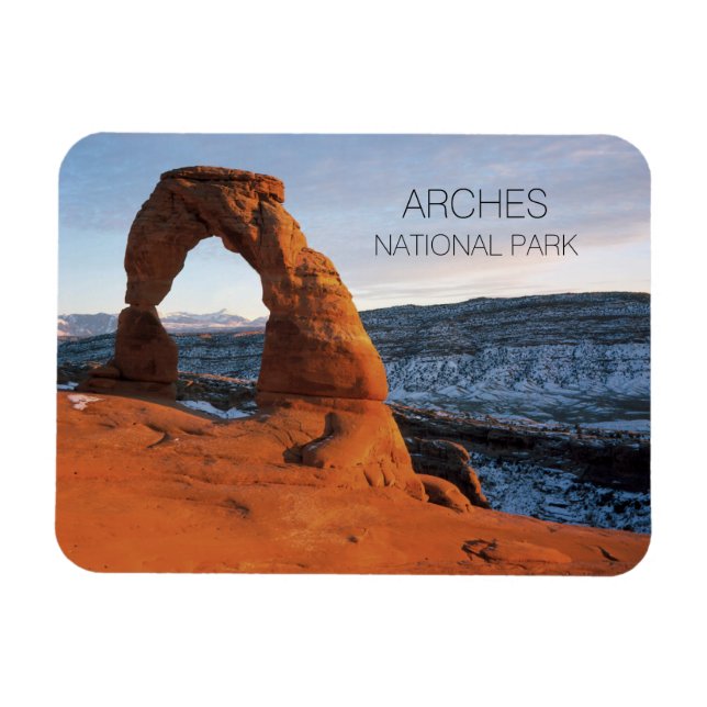 Delikat Arch, Arches National Park, Moab, Utah Magnet (Horisontell)