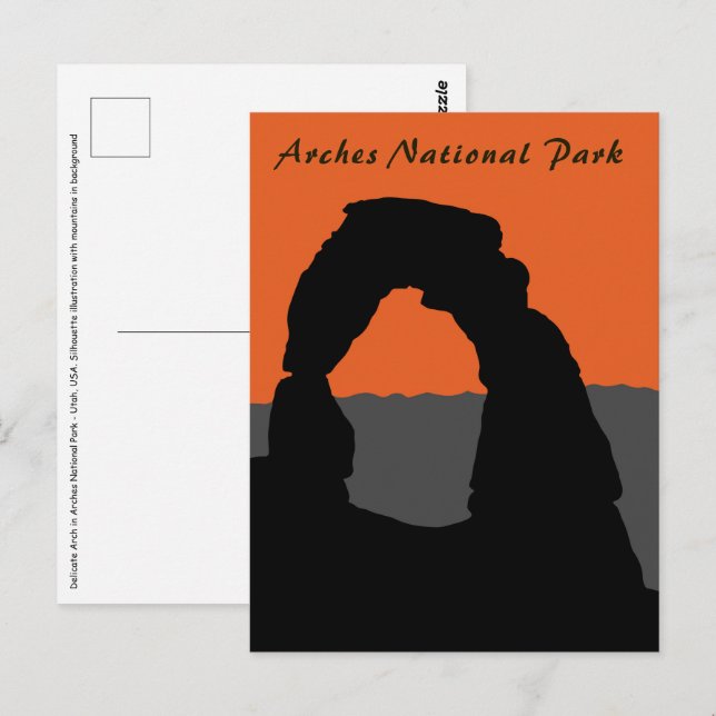 Delikat Arch in Arches National Park - Utah, USA Vykort (Fram/baksida)