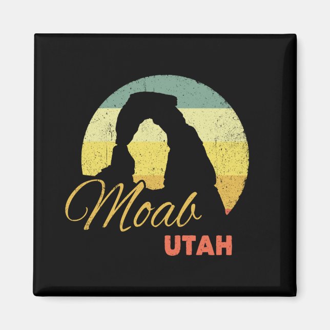 Delikat Arch som Moab Utah Souvenir Magnet (Framsidan)