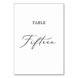 Delikat Black Calligraphy Bord 11 Bordsnummer