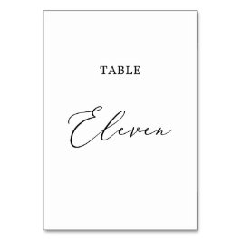 Delikat Black Calligraphy Bord Elva Bordsnummer