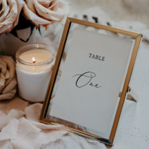 Delikat Black Calligraphy Bord One Bordsnummer