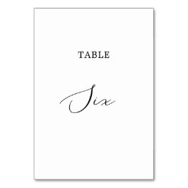 Delikat Black Calligraphy Bord Sex Bordsnummer