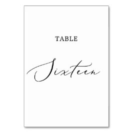 Delikat Black Calligraphy Bord sexton Bordsnummer