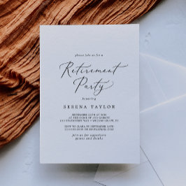 Delikat Black Calligraphy Pension Party Inbjudningar