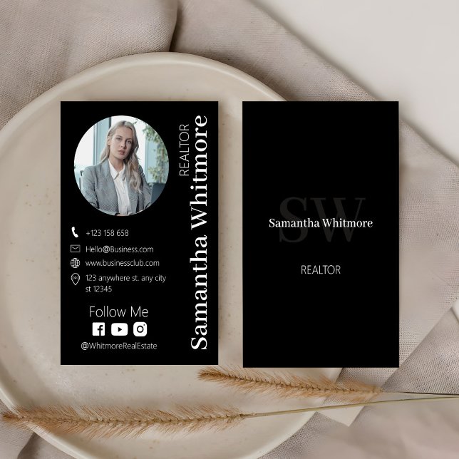 Delikat Black Realtor Professionell Real Gods Visitkort (Skapare uppladdad)