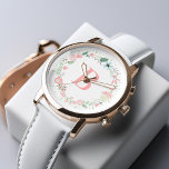 Delikat Blommigt Anpassningsbar för andning Monogr Armbandsur<br><div class="desc">Elegant- och chicens vaktdesign har ett vackert blommigt krans i pastel färg och kan vara personlig med ditt namn,  monogram,  ursprungstext eller valfri text.</div>