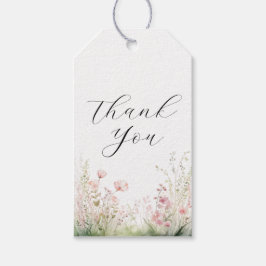 Delikat Blommigt Bröllop Tack Presentetikett