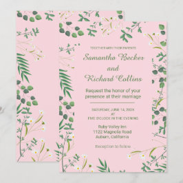 Delikat Blommigt Gräns Inbjudningar