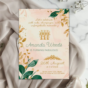 Delikat Blommigt Harmony Birthday-firande Inbjudningar