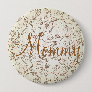 Delikat Blommigt Mamma Button Knapp