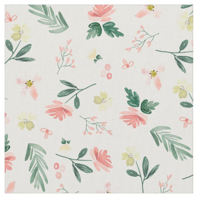 Delikat blommigt tyg (Närbild)