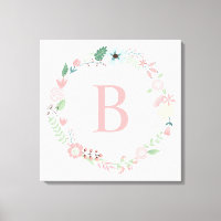 Delikat Blommigt Utandning Monogram