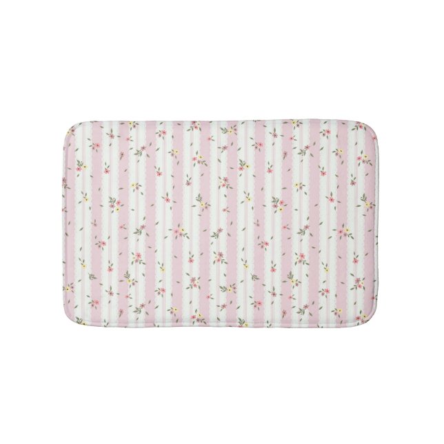 Delikat Blommönster Bath Mat Badrumsmatta (Framsidan)