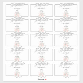 Delikat Bloom  Ro Guest Adress Klistermärken