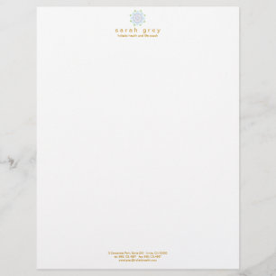 Delikat Blue Lotus Hälsa och Health Letterhead Brevhuvud