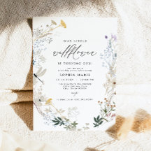 Delikat Boho WildblomButterfly 1:a födelsedag