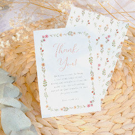 Delikat Boho Wildbloms Blommigt Möhippa Tack Kort