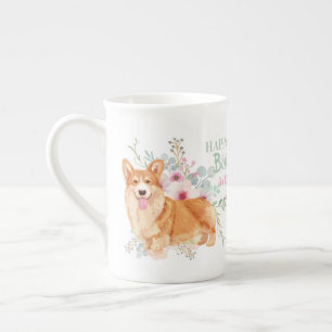 Delikat Bone China CORGI Mamma Birthday Mugg Benporslin Mugg