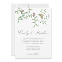 Delikat botaniskt Butterfly Bröllop Vintage