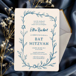 Delikat botaniskt stjärnor på David Pub Bat mitzva Inbjudningar<br><div class="desc">Perfekt-kort för att tillkännage ett bat mitzvah, pub mitzvah eller annat judiskt firande! Hand plockade delikata löv-trimma konst åt dig! FULLT ANPASSADE! Klicka på "Anpassa" ovan om du vill redigera texten. Klicka på "Redigera med verktyg" om du vill justera typsnitt, färg och placeringar och lägga till text i baksidans design...</div>