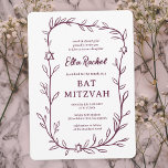 Delikat botaniskt stjärnor på David Pub Bat mitzva Inbjudningar<br><div class="desc">Perfekt-kort för att tillkännage ett bat mitzvah, pub mitzvah eller annat judiskt firande! Hand plockade delikata löv-trimma konst åt dig! FULLT ANPASSADE! Klicka på "Anpassa" ovan om du vill redigera texten. Klicka på "Redigera med verktyg" om du vill justera typsnitt, färg och placeringar och lägga till text i baksidans design...</div>