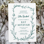 Delikat botaniskt stjärnor på David Pub Bat mitzva Inbjudningar<br><div class="desc">Perfekt-kort för att tillkännage ett bat mitzvah, pub mitzvah eller annat judiskt firande! Hand plockade delikata löv-trimma konst åt dig! FULLT ANPASSADE! Klicka på "Anpassa" ovan om du vill redigera texten. Klicka på "Redigera med verktyg" om du vill justera typsnitt, färg och placeringar och lägga till text i baksidans design...</div>