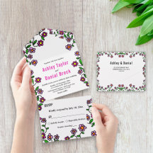 Delikat botaniskt trädgårdsblommor Blommigt Bröllo