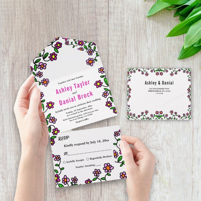 Delikat botaniskt trädgårdsblommor Blommigt Bröllo (Skapare uppladdad)