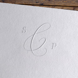 Delikat Bride och Groom Initialer Monogram Bröllop