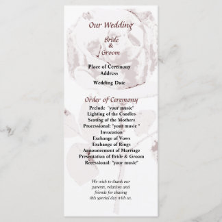 Delikat Bröllopsprogram för utfall av Ro Program