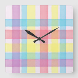 Delikat Checkat i Mönster av Natasha US Fyrkantig Klocka