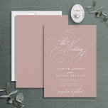 Delikat Dusty Ro Modern Calligraphy Classic Inbjudningar<br><div class="desc">Den här mörken, den dramatiska inbjudan från elegant dammiga ro är en mycket vacker modern kalligrafi, och den är lätt att anpassa med dina detaljer. Den är designad för kostym i bröllop där paret är värd. Kontaktdesigner för matchande produkter. Tack så mycket för att ni stöder vårt småföretag. Vi uppskattar...</div>