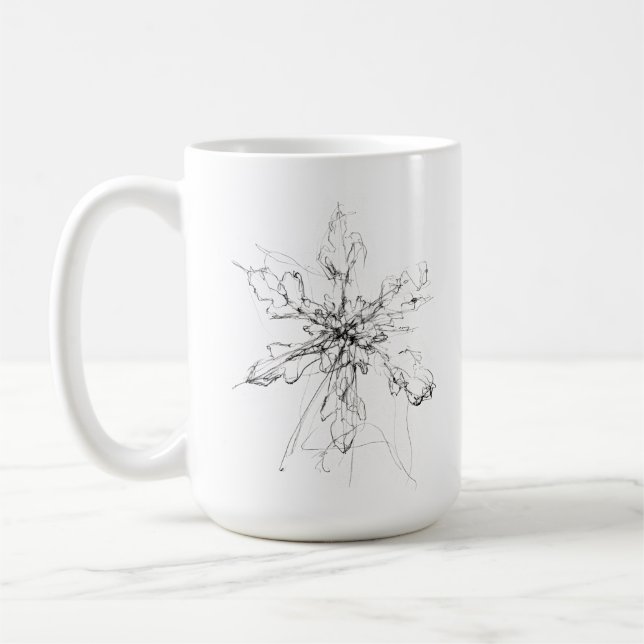 Delikat enkelt snöflingor kaffemugg (Vänster)