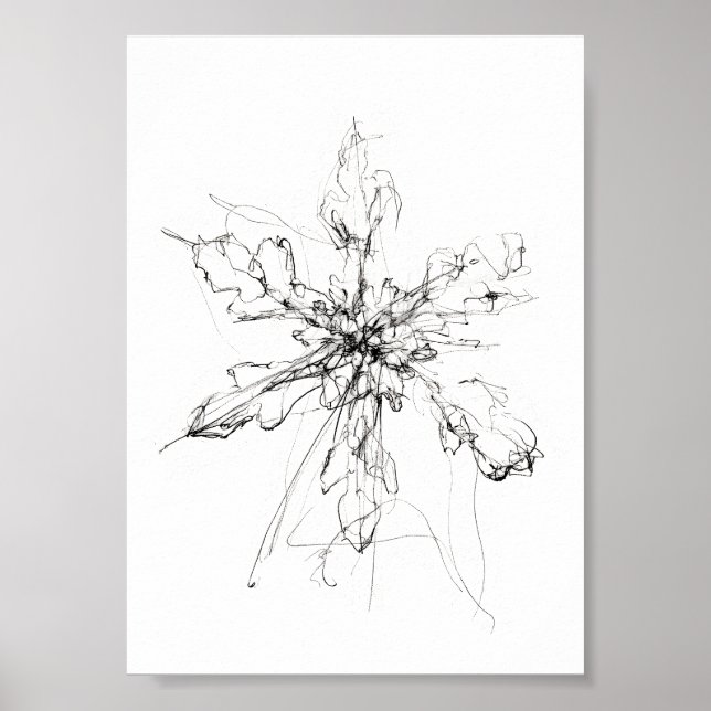 Delikat enkelt snöflingor poster (Framsidan)